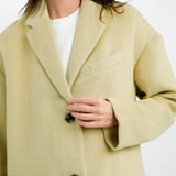 Topshop Tall Chuck On Coat In Sage