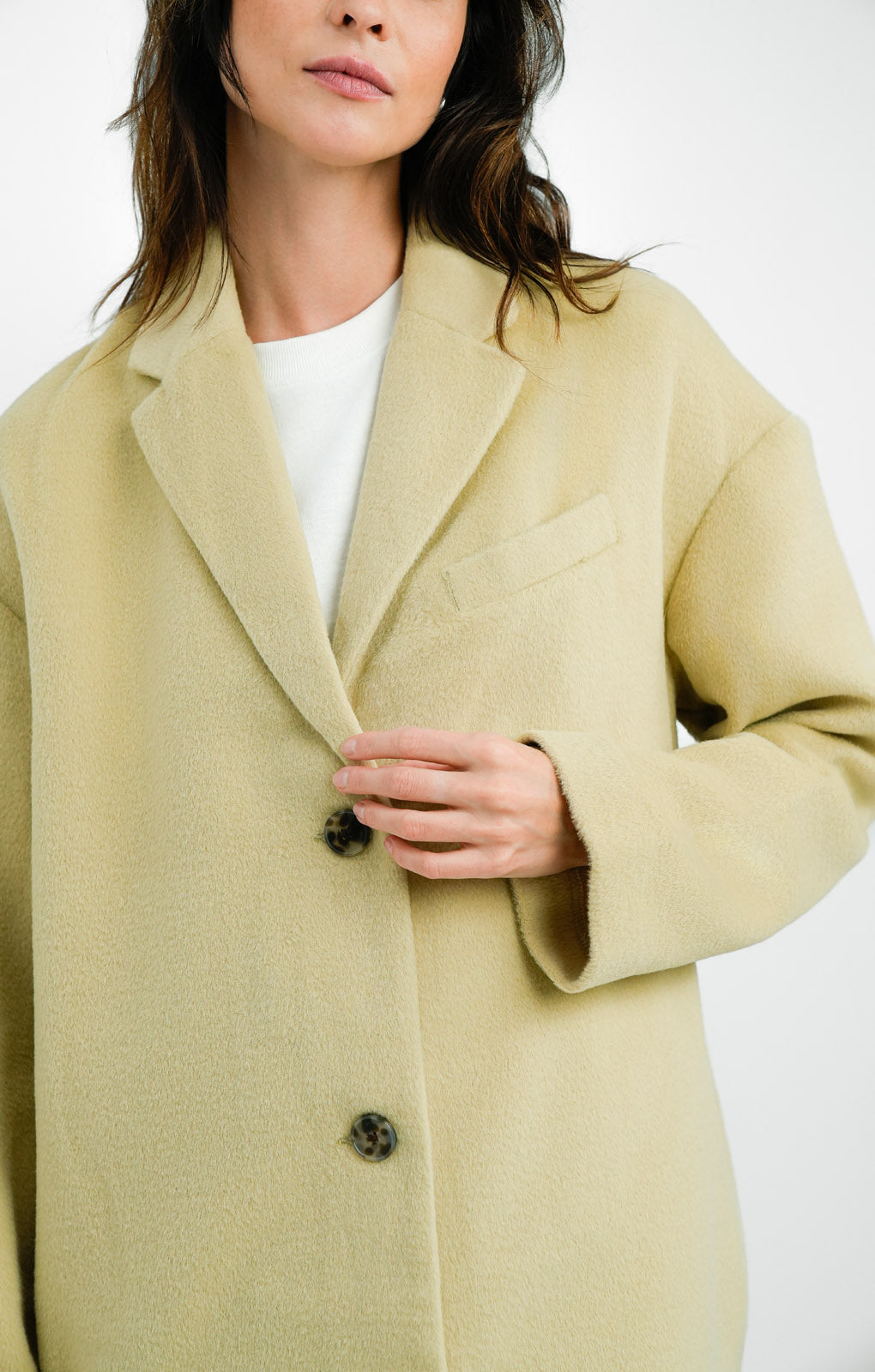 Topshop Tall Chuck On Coat In Sage