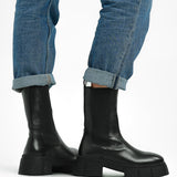 ASOS DESIGN Adelphi Premium Leather Chelsea Boots In Black