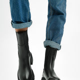 ASOS DESIGN Adelphi Premium Leather Chelsea Boots In Black