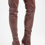 Steve Madden Vava Over The Knee Boots In Pink Patent