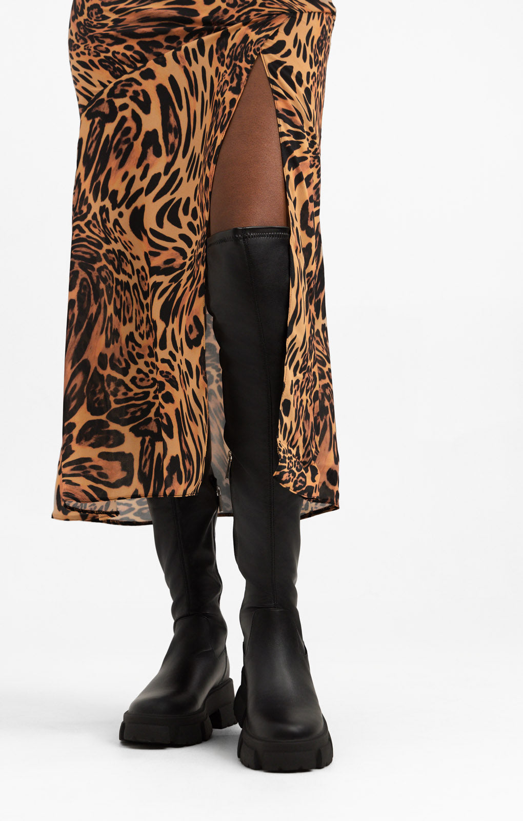 Steve Madden Riveredge Over The Knee Boots In Black Pu