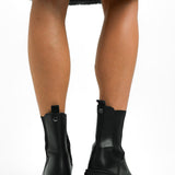 Steve Madden Parkway Heeled Elastic Side Boots In Black