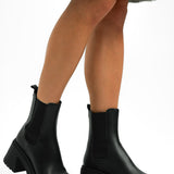 Steve Madden Parkway Heeled Elastic Side Boots In Black
