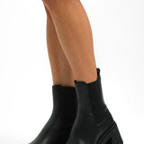 Steve Madden Parkway Heeled Elastic Side Boots In Black