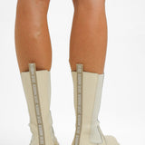 Steve Madden Vivianne Mid Calf Boots In Bone Leather