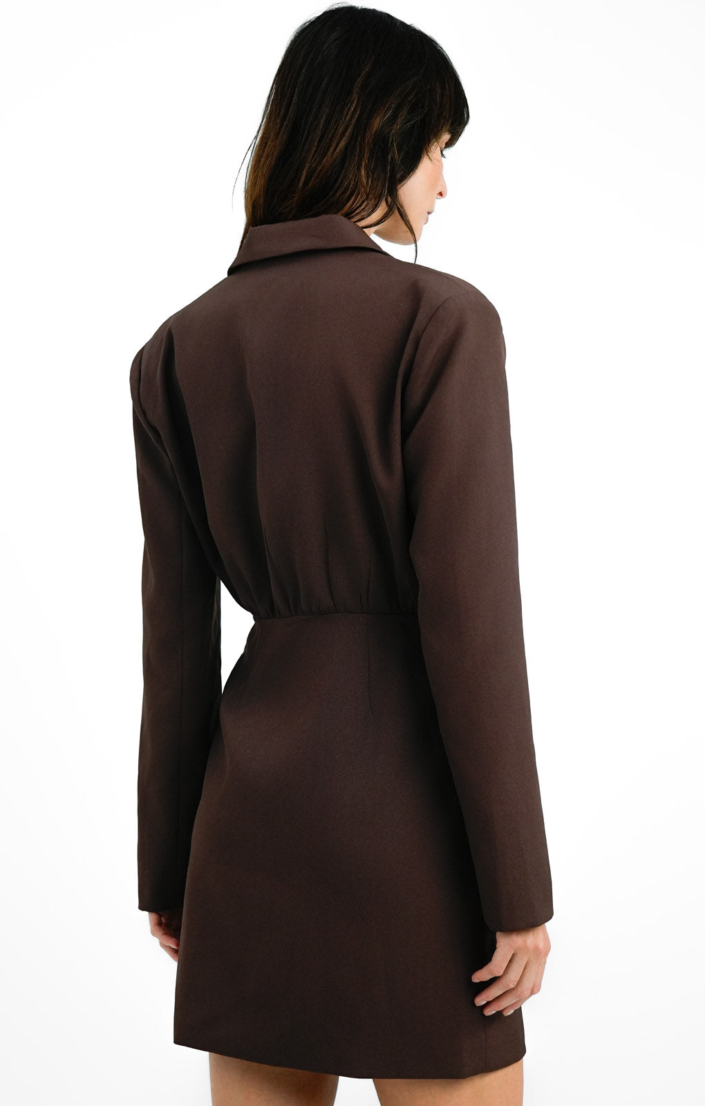 4th & Reckless Tall Exclusive Blazer Dress In Chocolate