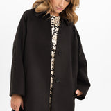 Gianni Feraud Rose Raglan Coat In Black