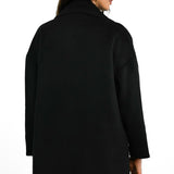 Gianni Feraud Stella Oversized Slouchy Coat In Black
