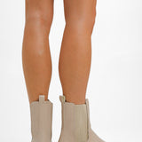 Schuh Wide Fit Amaya Split Sole Chunky Calf Boots In Natural