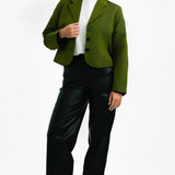 Collusion Panelled Blazer In Green