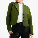 Collusion Panelled Blazer In Green