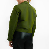 Collusion Panelled Blazer In Green