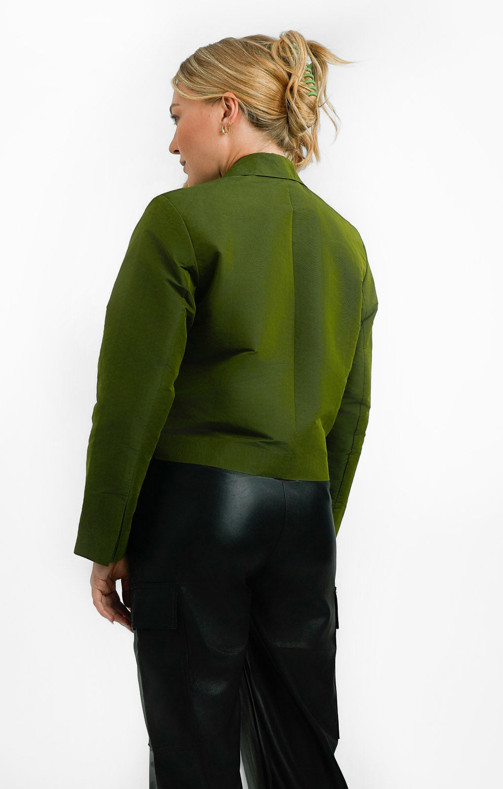 Collusion Panelled Blazer In Green