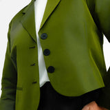 Collusion Panelled Blazer In Green