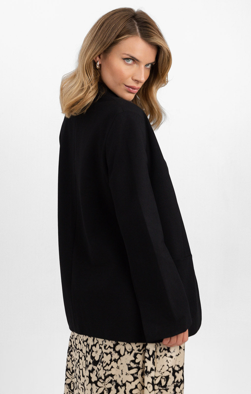 Topshop Ponte Jersey Blazer In Black