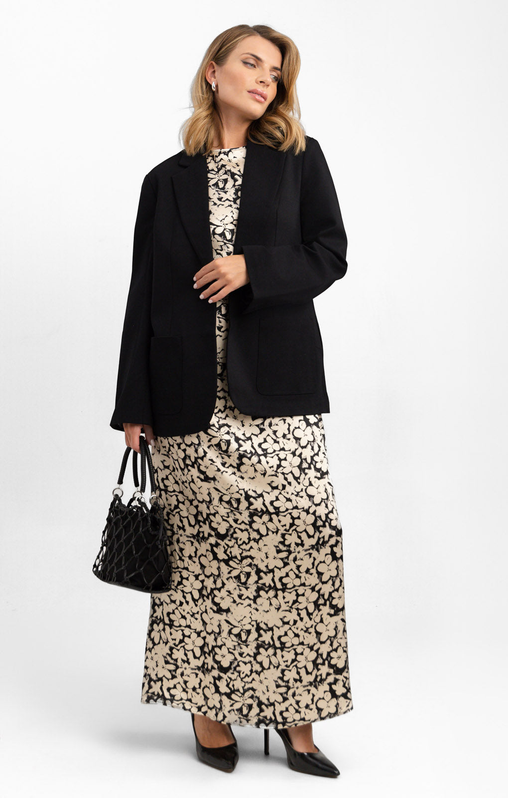 Topshop Ponte Jersey Blazer In Black