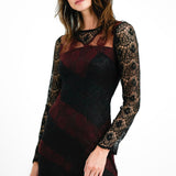 Topshop Lace Patchwork Midi Dress In Multi