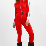 Threadbare Ski Belted Jumpsuit In Red