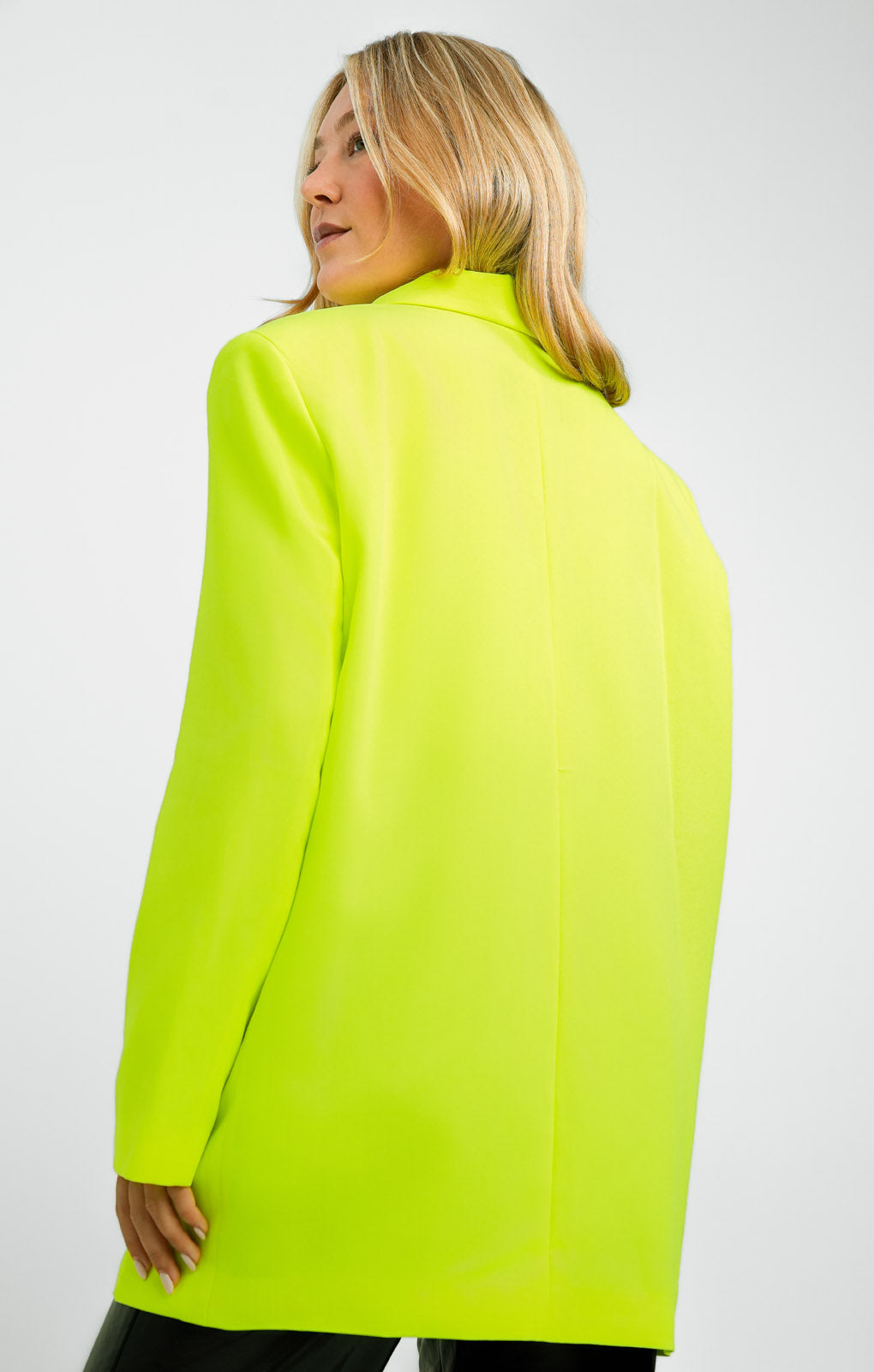 ASOS DESIGN Oversized Grandad Suit Blazer In Fluro Yellow