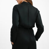Topshop Contrast Bust Stitch Wide Leg Jumpsuit In Black