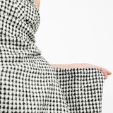 ASOS DESIGN One Shoulder Wrap Mini Dress In Mono Boucle