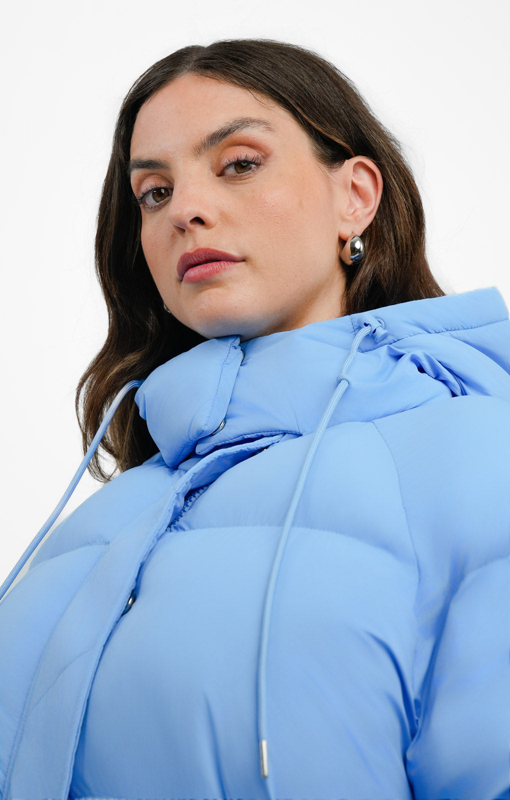 ASOS EDITION Hooded Puffer Jacket In Blue