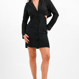 ASOS DESIGN Blazer Mini Dress With Cut Out Back Detail In Black