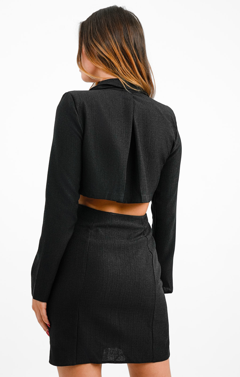 ASOS DESIGN Blazer Mini Dress With Cut Out Back Detail In Black