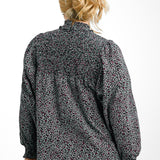 Whistles Cord Smock Mini Dress In Black Floral