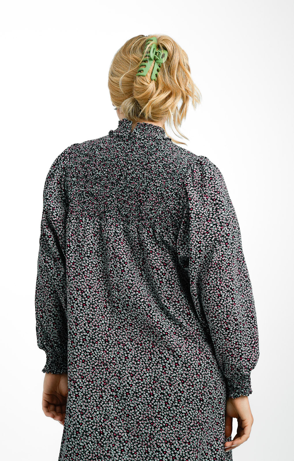 Whistles Cord Smock Mini Dress In Black Floral