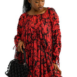 Topshop Channelled Chuck On Printed Maxi Dress In Multi