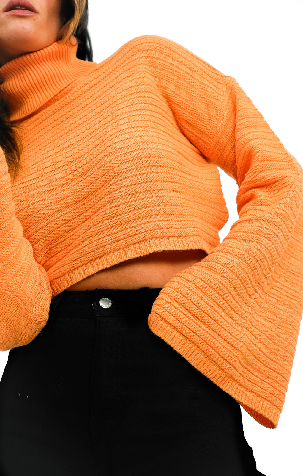 NA-KD Wool Blend Turtle Neck Jumper In Multi