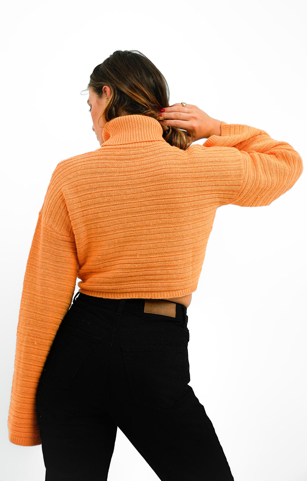 NA-KD Wool Blend Turtle Neck Jumper In Multi