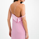 Topshop Two Tone Midi Slip Dress In Blush Pink