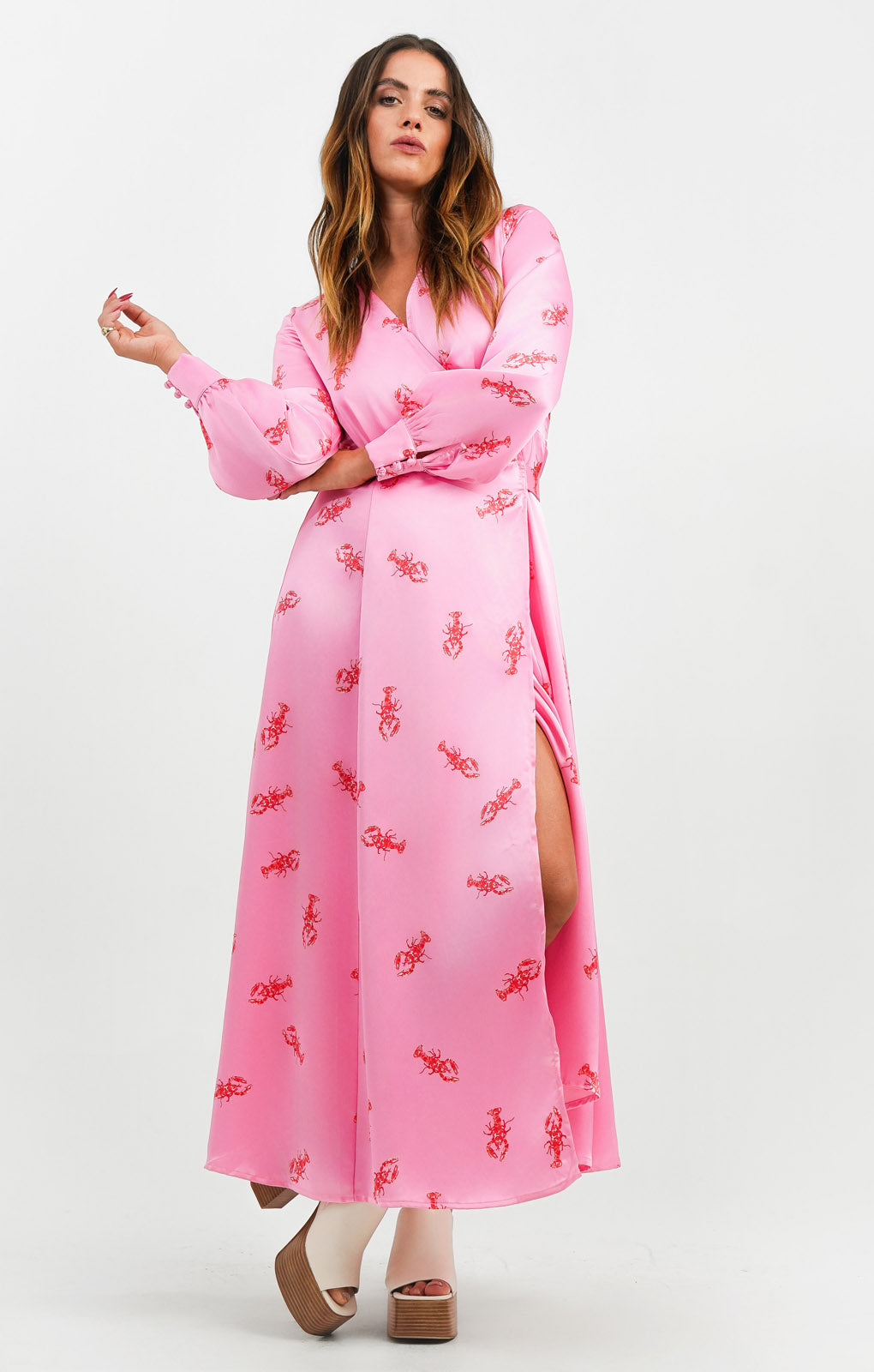 Never Fully Dressed Long Sleeve Lobster Midaxi Dress