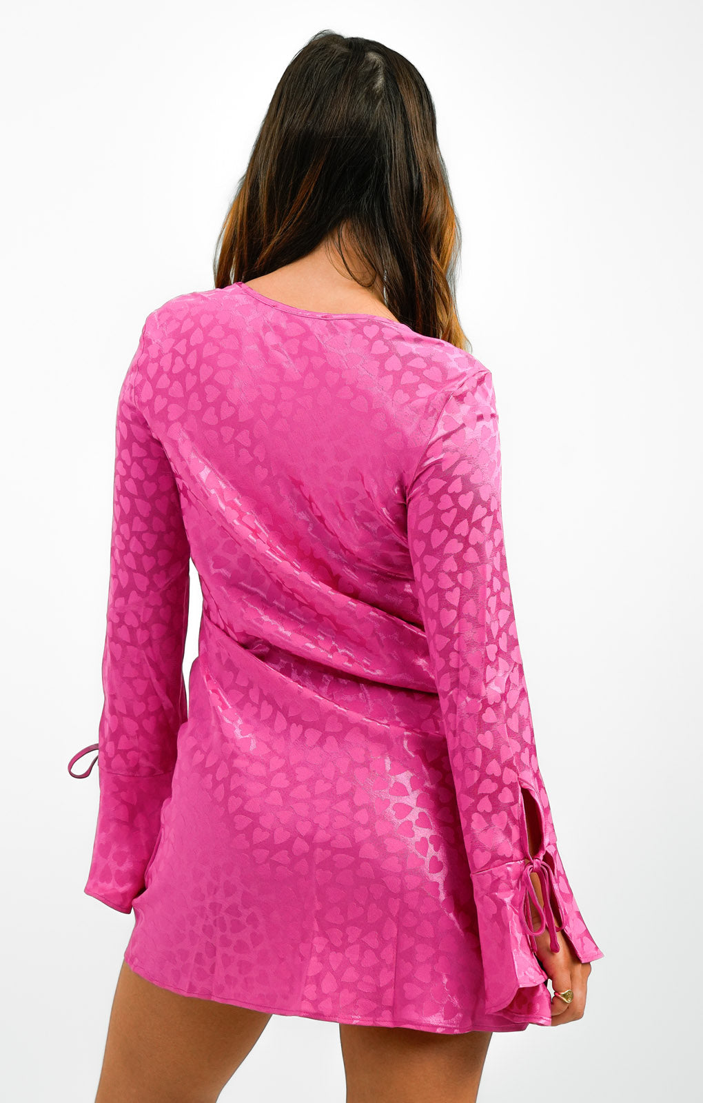 Never Fully Dressed Heart Mini Dress In Pink