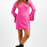 Never Fully Dressed Heart Mini Dress In Pink