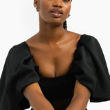 ASOS DESIGN Off Shoulder Draped Sleeves Corset Mesh Insert Midi Dress In Black