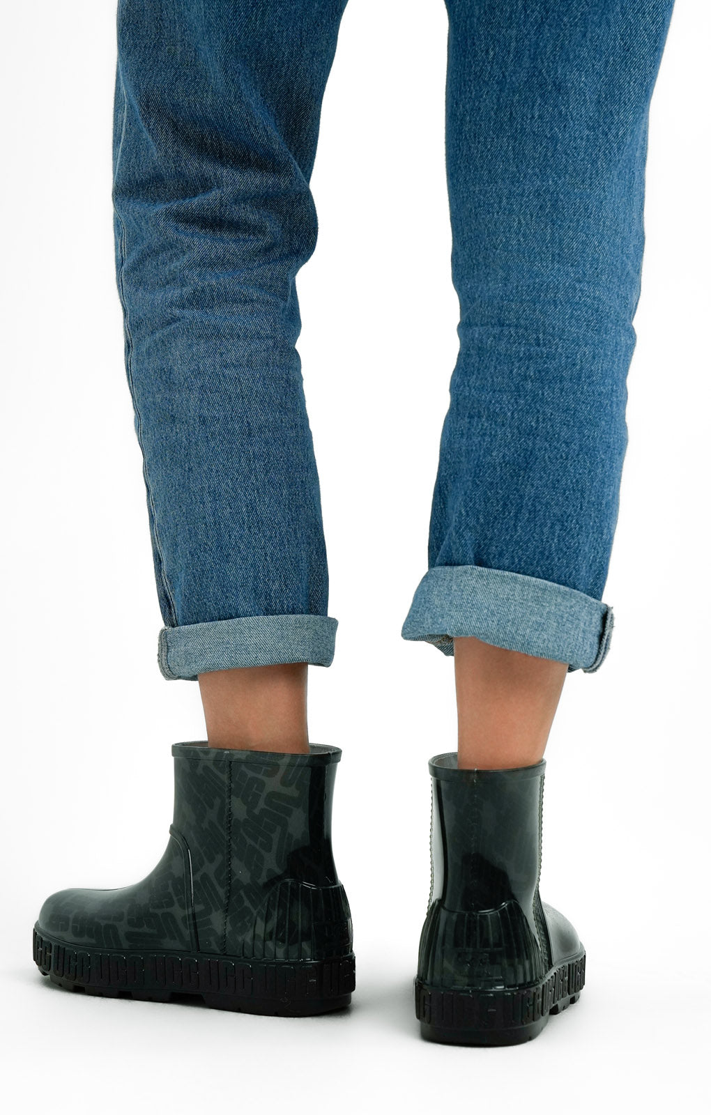 UGG Drizlita Graphic Monogram Wellie Boots In Black