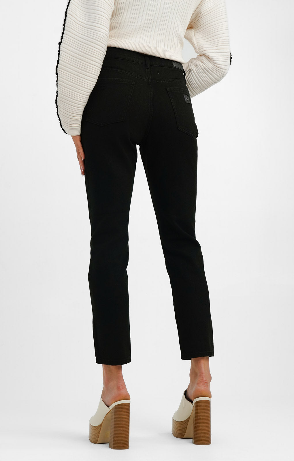 Armani Exchange Ripped Boyfriend Fit Jeans In Black