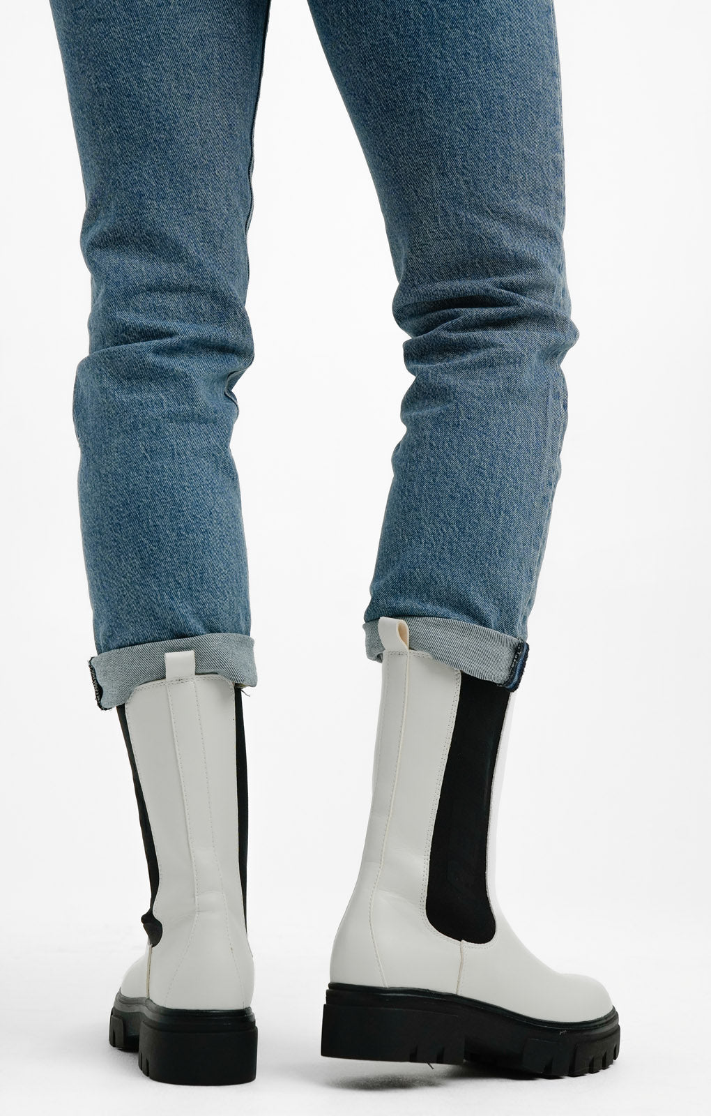 Replay Logo Chunky Boots In White