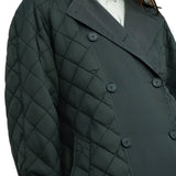 Topshop Reversible Long-Line Padded Trench Coat In Charcoal
