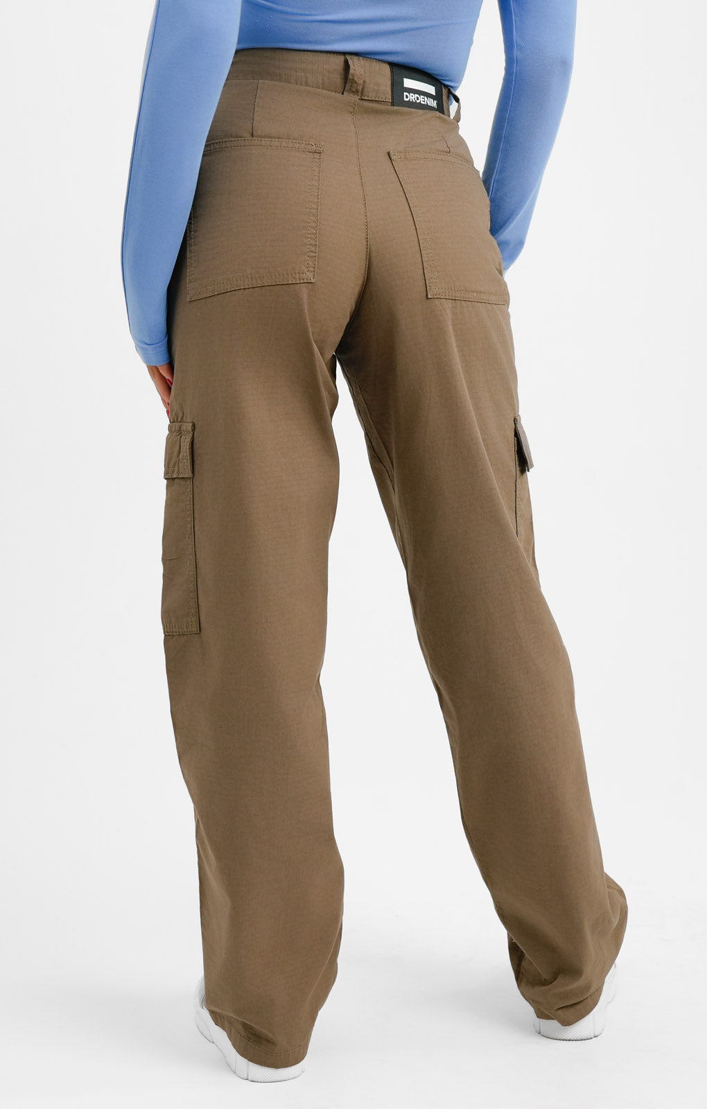 Dr Denim Donna Cargo Trousers In Brown