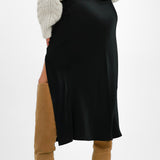 Topshop Ruched Side Maxi Skirt In Black