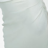 Topshop Tall Ruched Side Maxi Skirt In Light Grey