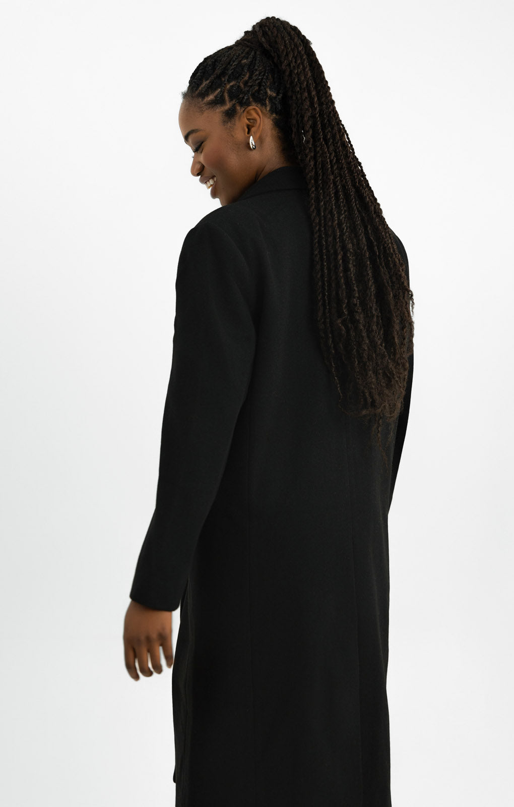 ASOS DESIGN Mid Length Dad Coat In Black