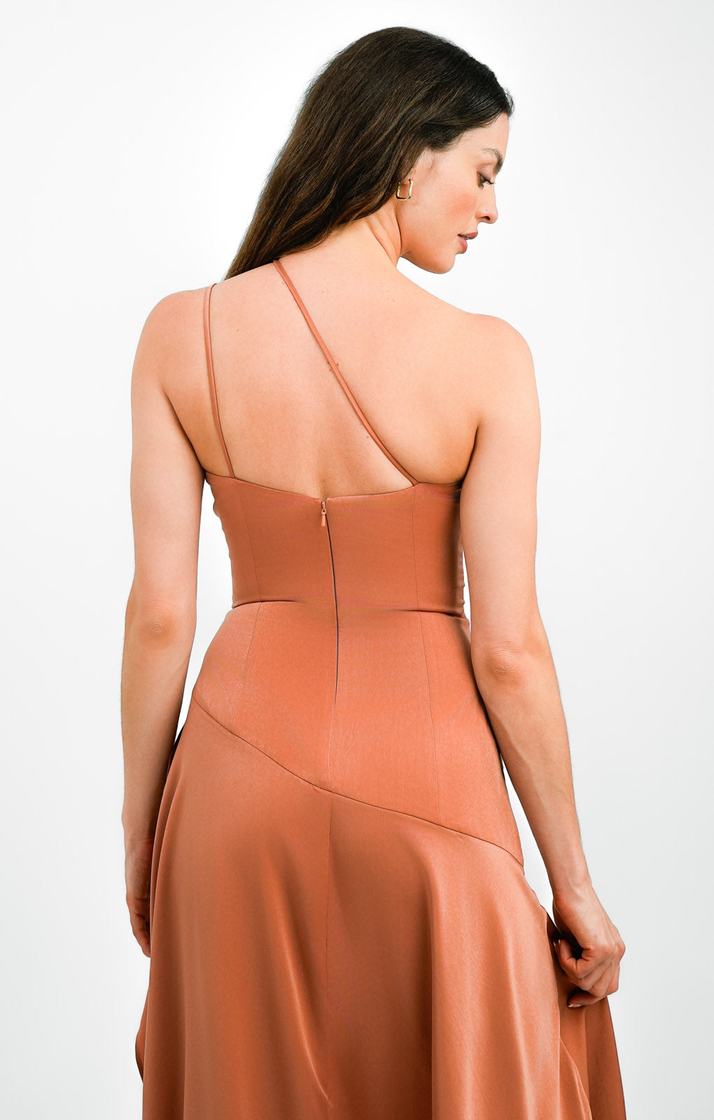 Bardot One Shoulder Maxi Dress In Rose