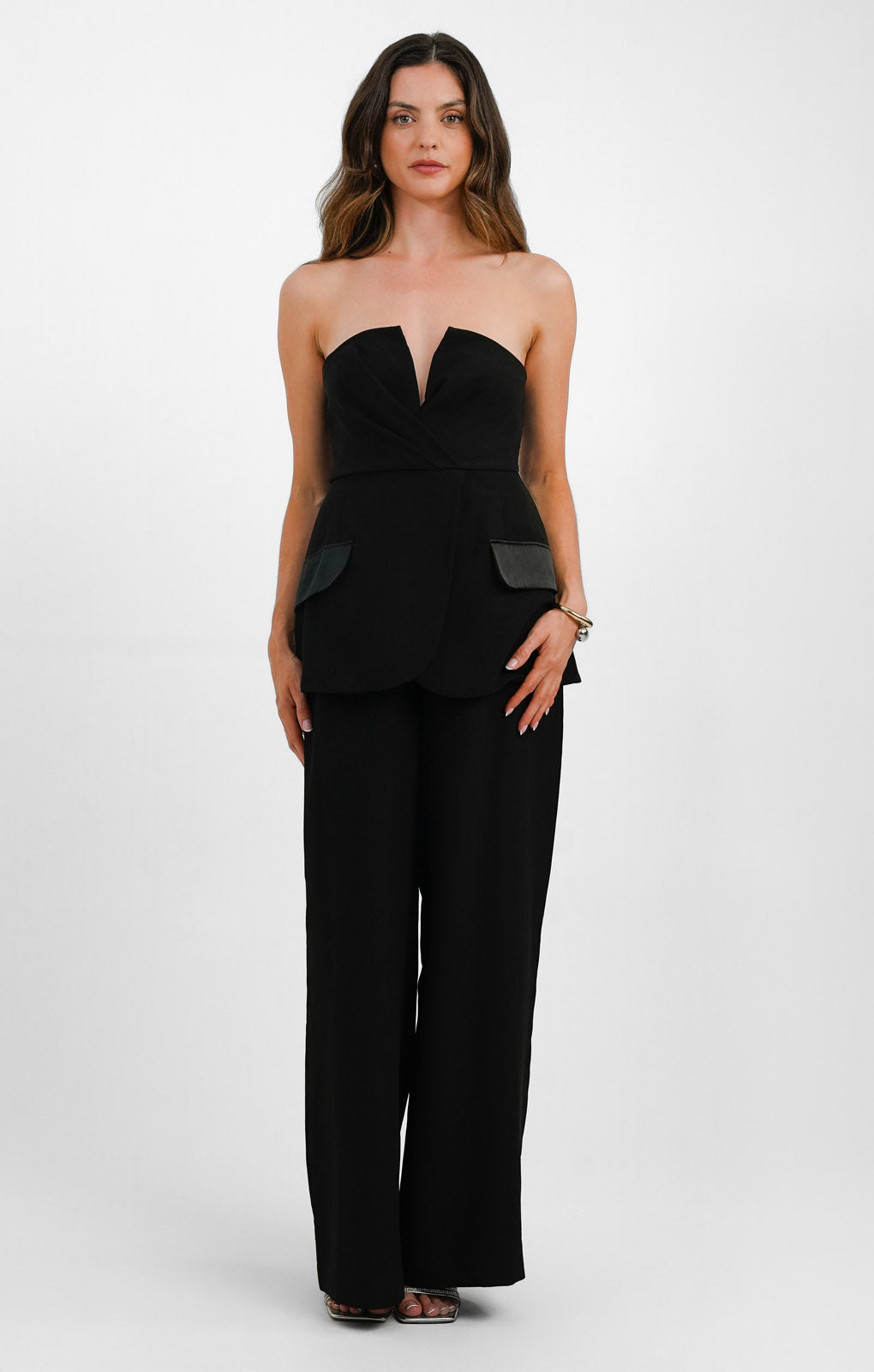ASOS DESIGN Bandeau Tux Jumpsuit In Black