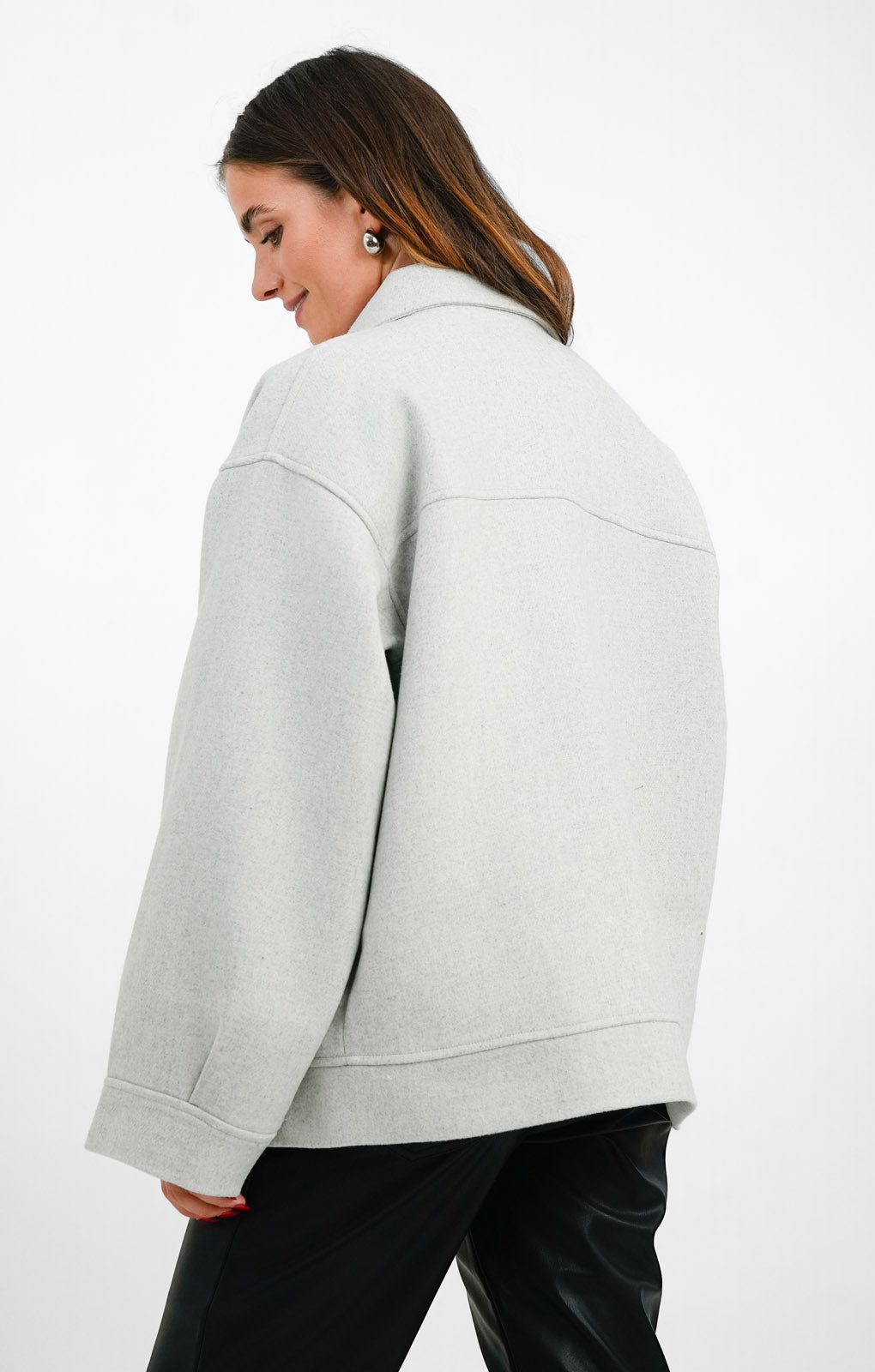 ASOS DESIGN Wool Blend Bomber Jacket In Grey
